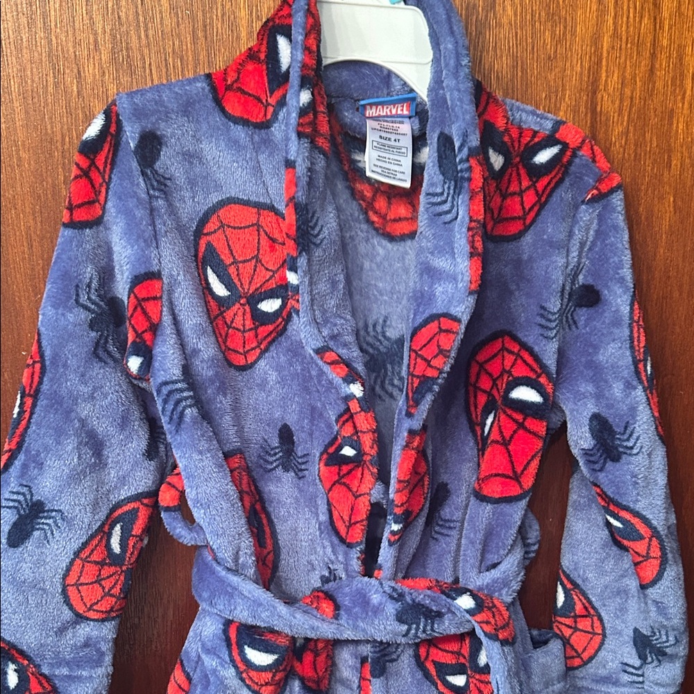 Marvel Spider-Man Kids Robe - Blue and Red
